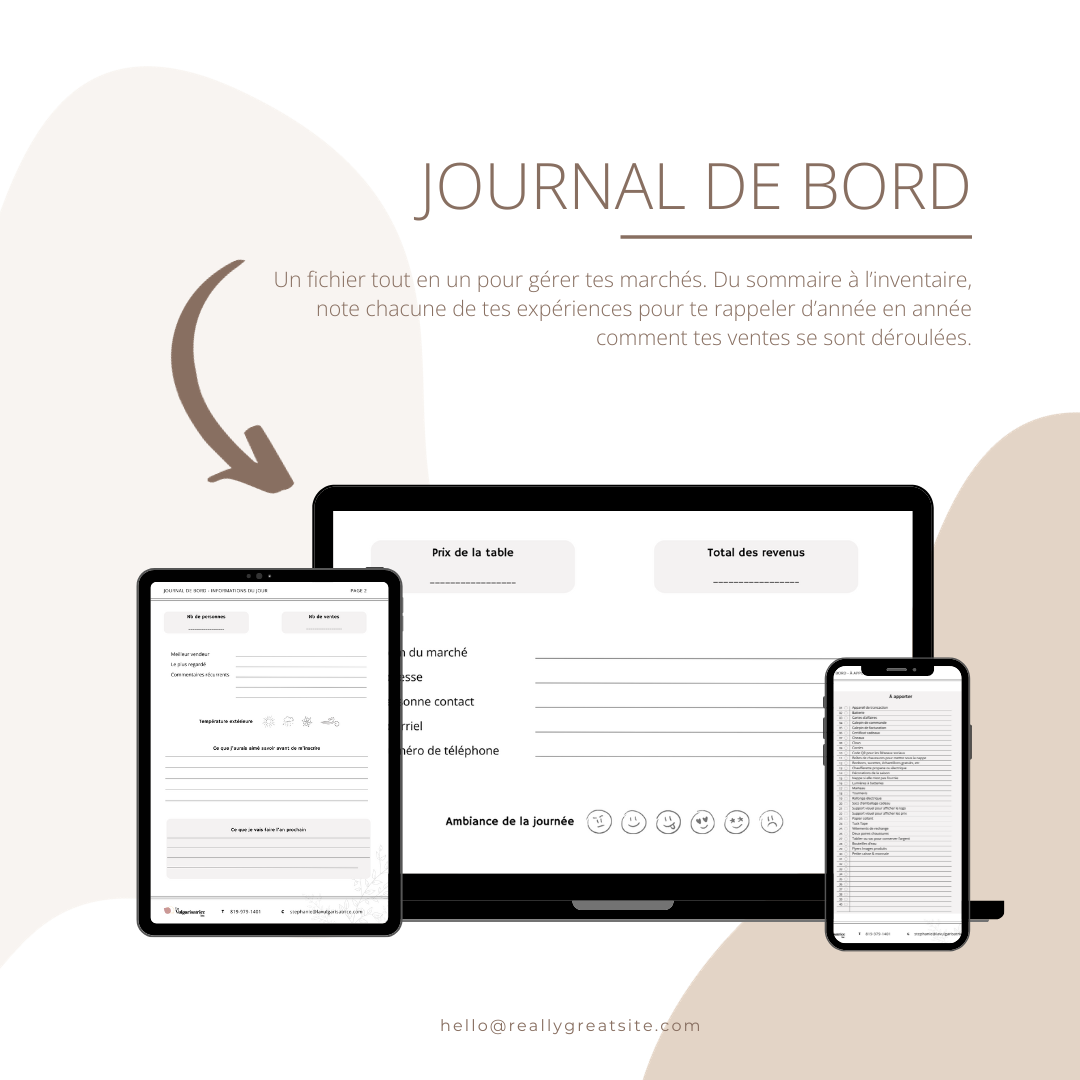 Journal de bord - Préparation aux Marchés ™